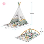 Kép 1/6 - Kinderkraft játszószőnyeg  - Little Gardener játékhíddal sátorral