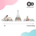 Kép 6/6 - Kinderkraft játszószőnyeg  - Little Gardener játékhíddal sátorral