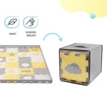 Kép 2/6 - Kinderkraft szivacspuzzle szőnyeg - Luno Shape 30db sárga-szürke