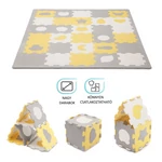 Kép 3/6 - Kinderkraft szivacspuzzle szőnyeg - Luno Shape 30db sárga-szürke