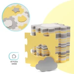 Kép 4/6 - Kinderkraft szivacspuzzle szőnyeg - Luno Shape 30db sárga-szürke