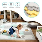 Kép 5/6 - Kinderkraft szivacspuzzle szőnyeg - Luno Shape 30db sárga-szürke