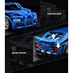 Kép 3/6 - QMAN® 54005 | technic-kompatibilis távirányítós építőjáték | 531 db építőkocka | Phantom kék sportautó (app + controller)