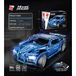 Kép 5/6 - QMAN® 54005 | technic-kompatibilis távirányítós építőjáték | 531 db építőkocka | Phantom kék sportautó (app + controller)