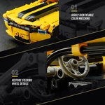 Kép 2/6 - QMAN® 54006 | technic-kompatibilis távirányítós építőjáték | 501 db építőkocka | Sárga klasszikus sportautó (app + controller)