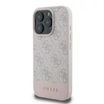 Kép 2/7 - GUESS case for IPHONE 16 Pro Max GUHCP16XG4GLPI (4G PU Bottom Stripe) pink