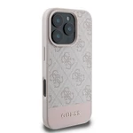Kép 7/7 - GUESS case for IPHONE 16 Pro Max GUHCP16XG4GLPI (4G PU Bottom Stripe) pink