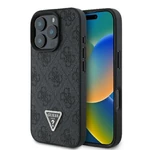 Kép 1/5 - GUESS case for IPHONE 16 Pro Max GUHCP16XP4TDPK (PU Leather 4G Triangle Strass) black