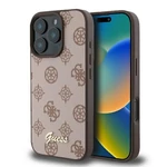 Kép 1/7 - GUESS case for IPHONE 16 Pro Max compatible with MagSafe GUHMP16XPGPYSW (PU Peony Script) brown