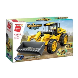 QMAN® 42110 | készségfejlesztő építőjáték | 203 db építőkocka | 3 az 1-ben Munkagépek